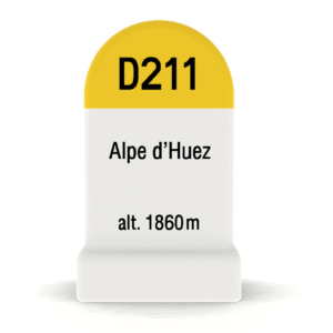 Borne kilométrique miniature de l' Alpe d'Huez, souvenir de cyclisme et de montagne