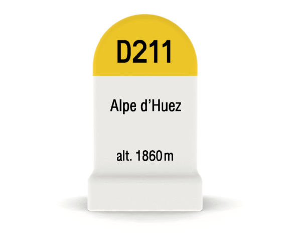 Borne kilométrique miniature de l' Alpe d'Huez, souvenir de cyclisme et de montagne