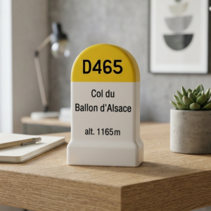 Borne kilométrique miniature souvenir du col du Ballon d'Alsace décoration
