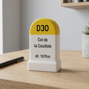 Borne kilométrique miniature souvenir du col de la couillole décoration