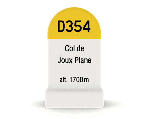 Borne kilométrique miniature du Col de Joux Plane, souvenir de cyclisme et de montagne
