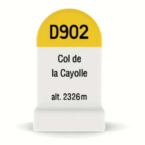 Borne kilométrique miniature du Col de la Cayolle, souvenir de cyclisme et de montagne