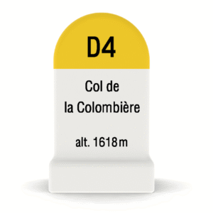 Borne kilométrique miniature du Col de la Colombière, souvenir de cyclisme et de montagne