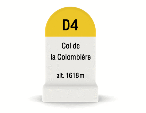 Borne kilométrique miniature du Col de la Colombière, souvenir de cyclisme et de montagne