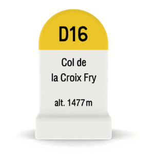 Borne kilométrique miniature du Col de la Croix Fry, souvenir de cyclisme et de montagne