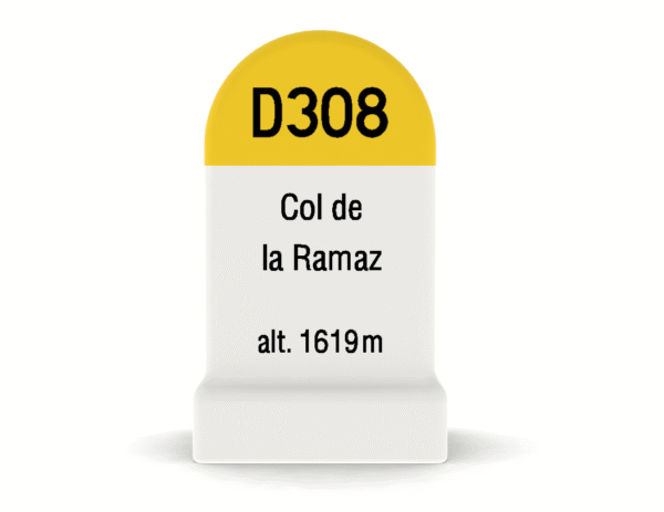 Borne kilométrique miniature du Col de la Ramaz, souvenir de cyclisme et de montagne