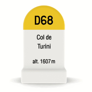 Borne kilométrique miniature du Col de Turini, souvenir de cyclisme et de montagne