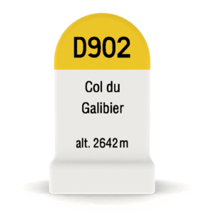 Borne kilométrique miniature du Col du Galibier, souvenir de cyclisme et de montagne