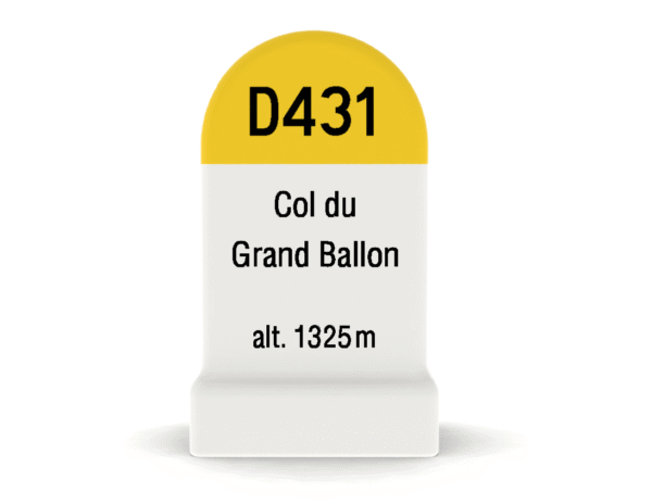 Borne kilométrique miniature du Col du Grand Ballon, souvenir de cyclisme et de montagne