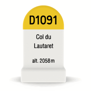 Borne kilométrique miniature du Col du Lautaret, souvenir de cyclisme et de montagne