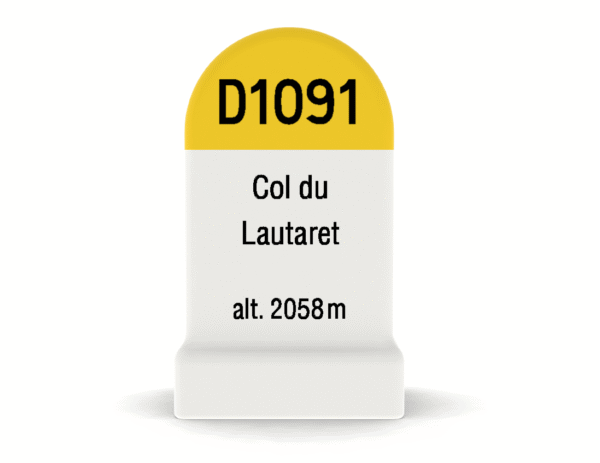 Borne kilométrique miniature du Col du Lautaret, souvenir de cyclisme et de montagne
