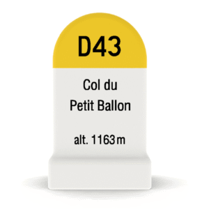 Borne kilométrique miniature du Col du Petit Ballon, souvenir de cyclisme et de montagne