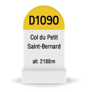 Borne kilométrique miniature du Col du Petit-Saint-Bernard, souvenir de cyclisme et de montagne