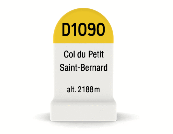 Borne kilométrique miniature du Col du Petit-Saint-Bernard, souvenir de cyclisme et de montagne