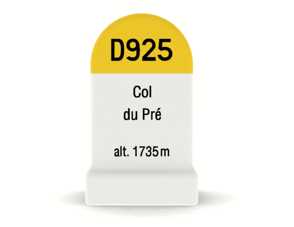 Borne kilométrique miniature du Col du Pré, souvenir de cyclisme et de montagne