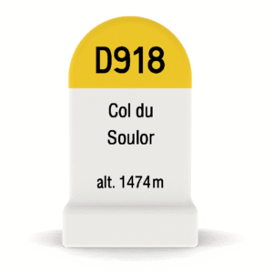 Borne kilométrique miniature du Col du Soulor, souvenir de cyclisme et de montagne