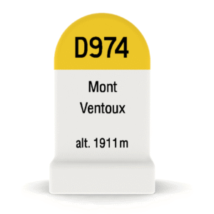 Borne kilométrique miniature du Mont Ventoux, souvenir de cyclisme et de montagne