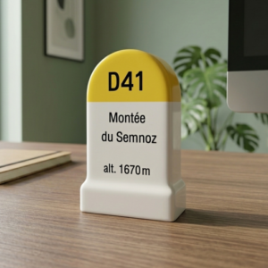 Borne kilométrique miniature souvenir de la Montée du Semnoz décoration