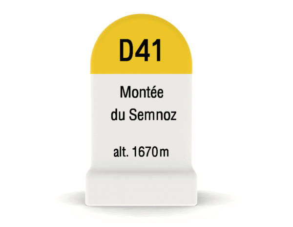 Borne kilométrique miniature de la Montée du Semnoz, souvenir de cyclisme et de montagne